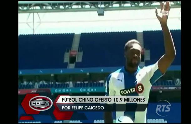Fútbol chino ofreció 10.9 millones por Felipe Caicedo